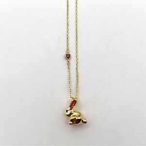 KS807-Kate Spade gold bunny necklace